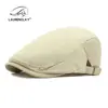Gorra de Béisbol Fina y Transpirable Nueva Primavera 2025 para Mujer, Boina Retro Británica, Gorra Casual de Retazos Hacia Adelante para Hombre, de Moda
