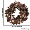 Folha de Bordo Simulada de Rattan para o Dia de Ação de Graças Transfronteiriço Festival da Colheita de Outono Porta de Escada Folhas Decorativas Tira Colorida Arame de Ferro Pendurado na Porta