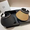 Sombrero Negro con Protección Solar Anti-UV para Mujer 2026 Nuevo Estilo Verano Caucho Negro Parte Superior Hueca Diadema con Pedrería Ala Ancha Sombrero de Sol