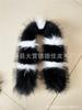 Cuello de Piel de Mapache Real al por Mayor de Fábrica, Cuello de Piel de Mapache, 15cm Felpa Estampado Colorido Piel de Visón