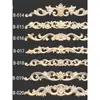 Applique de Madera Maciza Estilo Europeo Talla en Madera Pieza de Flor, Talla en Madera de Dongyang Mueble Armario Puerta Tira Larga Moldura de Puerta en Relieve Pieza de Flor Larga