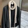 Cachecol Longo de Lã Fina com Corda Dupla de Cor Sólida para Mulheres Design de Nicho Estilo Coreano Atmosfera Fashionável Cachecol Baguete Tricotado