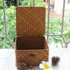 Caja de bambú de ratán sin sauce 012XL, cesta para guardar algas, calcetines, ropa, caja hecha a mano, embalaje para pastel de luna