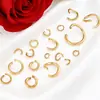 Anéis Abertos de Aço Inoxidável Acessórios para Joias DIY Anel Único Dourado Acessórios Artesanais Argolas de Ligação Anéis de Conexão para Colar e Pulseira
