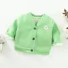 Suéter Tejido con Forro de Felpa para Bebé, Temporada Primavera y Otoño 2026, Cárdigan Chaqueta de Punto con Cuello en V para Niños y Niñas, Top de Manga Larga para Niños Pequeños