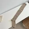 Calcetines Altos Personalizados de Otoño e Invierno Forrados de Felpa Estilo Ins Largo Color Sólido Calcetines de Rizo Calcetines de Pelo Calcetines Largos Cálidos Hasta la Rodilla