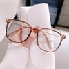 Gafas de montura cuadrada grande estilo coreano nuevo TR90 para mujer, gafas transparentes anti-luz azul, montura de gafas transparentes color té frío