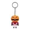 Venta al por mayor de fábrica Figuras de Halloween Llaveros Pegamento de Goteo Muñecos de Terror de PVC Llaveros Colgantes para Mochila DIY