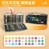 Amazon Caneta Marcadora Glitter de Cabeça Única Caneta Aquarela Artística para Estudante Marcador Acrílico Fluorescente para Grafite Venda por Atacado em Estoque