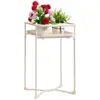 Estantería para Plantas Krieppa de Hierro para Sala de Estar Estilo Europeo Estante de Almacenamiento Mesa de Café Pequeña Mesita de Noche Florero Exportación de Comercio Exterior