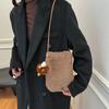 Bolso cruzado de felpa para teléfono móvil, estilo informal, combinable con todo, para mujer, diseño de nicho, Mao Mao, 2025