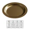 Plato redondo de acero inoxidable vintage, plato hondo, plato para saltear, plato para barbacoa, plato para hot pot, plato para pasta, plato para carne asada, plato para bistec, plato