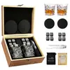 Conjunto Popular de Copos de Whisky do Fabricante 2 Copos 8 Pedras Caixa de Madeira Pedra de Gelo de Granito Conjunto Vários Copos de Vinho