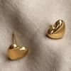 Aretes de Moda Simples de Acero Inoxidable Dorados con Texto en Forma de Corazón para el Día de San Valentín Aretes para Mujer