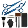 Tijeras Profesionales de Peluquería Transfronterizas, Tijeras de Peluquería, Tijeras Negras con Forma de Mano de Dientes Planos, Tijeras para el Hogar, Herramientas de Corte de Cabello para Barbería