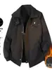 Chaqueta acolchada de color liso estilo motero, nueva moda otoño e invierno, simple, manga larga, moderna, versátil para hombre, estilo americano