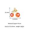 Moda europea y americana transfronteriza 14K oro real alas de amor hongo lazo collar colgante circón accesorios de joyería diy