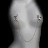 Corrente Cruzada Europeia e Americana Sexy Simples Clipe Corrente de Seio Clipe de Seio Noite de Festa Boate Estilo Ousado Pura Luxúria Corrente Corporal Acessórios