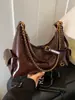 Bolso Nuevo Retro para Mujer de Viaje Gran Capacidad Bolso Cruzado para Dama Estilo Brillante Otoño e Invierno Color Rojo Red Social Bolso de Hombro