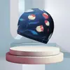 Gorro de natación de tela de alta elasticidad para mujer adulto estampado de moda talla grande gorro de natación de tela unisex cómodo gorro de natación para aguas termales