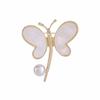 Broche de Tulipán, Ramillete de Mariposa Femenino, Pin de Moda, Chaqueta de Traje con Perlas, Accesorios de Alta Gama, Corbata de Moño
