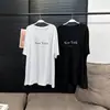 [Em Estoque] VC Nova Moda de Verão Camiseta com Estampa de Letras Gola Redonda Versátil Solta Camiseta Básica para Mulheres