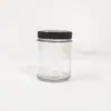 Botella de Crema Transparente de 150 ml Taza para Velas Botella de Vidrio Transparente Sellada Botella Muestreadora para Reempaque de Cosméticos Crema para Ojos