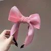Barbie Polvo Lazo Grande Parte Superior Craneal Alta Diadema Dulce Flequillo Lateral Ancho Tarjeta para el Cabello Cara Pequeña Diadema Retro para Mujer
