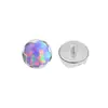 F136 Titânio Borda Ondulada Opala Embutida Liga de Titânio Hélix Piercing para Lábio, Umbigo, Lábio G23 Liga de Titânio Joia para Piercing