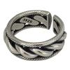 Anillo de Plata Esterlina S925 para Mujer Vintage Plata Tailandesa Trenzado Cuerda Tejida Anillo Personalidad Nicho para Mujer Celebridad de Internet Joyería de Moda