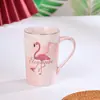 Taza de Cerámica Diamante Creativa 520 con Tapa y Cuchara Caja de Regalo Taza para Pareja Taza de Café Regalo Regalo de Acompañamiento Vaso de Agua
