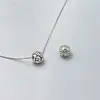 Plata de Ley S925 Plata Tailandesa Moneda de Cobre Cuentas Redondas Cuentas Espaciadoras Cordón Trenzado DIY Pulsera de Cuentas Collar Atracción de Riqueza Cuentas de Dinero Accesorios de Joyería de Plata