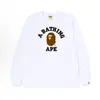 Suministro transfronterizo, venta al por mayor de comercio exterior, camiseta de manga larga de marca de moda BAPE con cabeza de mono, top pesado de tiburón, camiseta interior