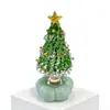 10.5cm Base Giratoria de Cerámica Jingdezhen Adorno de Árbol de Navidad Manualidades de Vidrio Cerámicas Navideñas