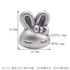Venta al por mayor de cuentas de conejo de plata S999, cuentas sueltas con forma de cruz de conejo del zodiaco de plata dura 3D, accesorios de cuerda tejida a mano DIY
