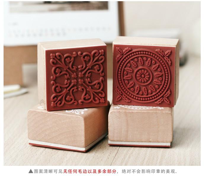方形蕾丝花纹印章-9