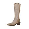 Botas largas de primavera y verano 2023 para mujer, botas de malla con tacón grueso, botas frescas con agujeros, botas largas de malla fina transpirables de verano