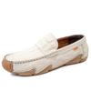 Zapatos de Frijol Primavera 2025 para Hombre Suela Suave Verano Transpirables Pulpo Zapatos de Hombre Británico Perezoso Slip-on Zapatos Casuales