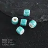 Contas Espaçadoras de Cerâmica Coloridas com Furo Reto Galvanizadas Pulseira Acessórios para Roupas Contas de Ábaco Feito à Mão DIY Joias Contas Soltas Não Desbotam