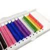 Pestañas de Colores Mixtas Pelo Redondo Color Fluorescente Color Niebla Maquillaje de Escenario Flor Manual Pestañas de Injerto Único Múltiple