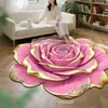 Alfombra de Piso de Terciopelo de Cristal de Flor Tridimensional Transfronteriza, Manta para Mesita de Noche de Dormitorio, Tapete Absorbente para Baño, Tapete Decorativo para Sala de Estar, Se Puede Enviar en Nombre de Otros