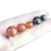 Ágata Natural Vermelha e Preta com Estampagem Dourada, Contas Soltas Wenchang F, Contas Redondas Sucesso em Lista Dourada, Acessórios para Joias DIY, Aproximadamente 8-14mm, Atacado