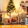 Luz de vela eletrônica de Natal, luz ambiente LED decorativa simulada para festa de fim de ano, iluminação personalizada com padrão de cena de neve