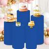 Conjunto de Toalha de Mesa Cilíndrica para Bolo de Casamento Transfronteiriço Loja de Bolos Casamento Sobremesa Cor Sólida Conjunto de Mesa Capa Decorativa de Tecido