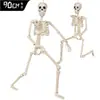 Ornamento de decoração de Halloween 90cm esqueleto de plástico com articulações móveis, modelo realista de corpo humano adereço para pendurar