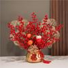 Flores Artificiales Fruta de la Fortuna Flores Falsas Decoración de Sala Decoración Decoración Decoración Decoración Cubo de Acebo de Año Nuevo Regalo de Mudanza