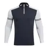 Camiseta informal de manga larga con cuello semiabierto para hombre y mujer, ideal para actividades al aire libre, para entrenador deportivo y de fitness.
