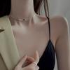 Collar Retro de Marca Cuadrada Plateado 925 Nuevo Diseño de Nicho Femenino Cadena Clavicular Collar de Tendencia de Verano para Mujer