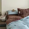 Juego de ropa de cama de cuatro piezas de algodón puro terciopelo de leche versión AB para otoño e invierno, funda de edredón de forro polar coral engrosada, sábana, sábana bajera juego de tres piezas