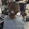 Elástico de Cabelo com Laço Trançado Estilo Coreano para Mulheres, Aumenta o Volume do Cabelo, Corda para Coque, Elástico de Cabelo de Ponytail de Alta Qualidade